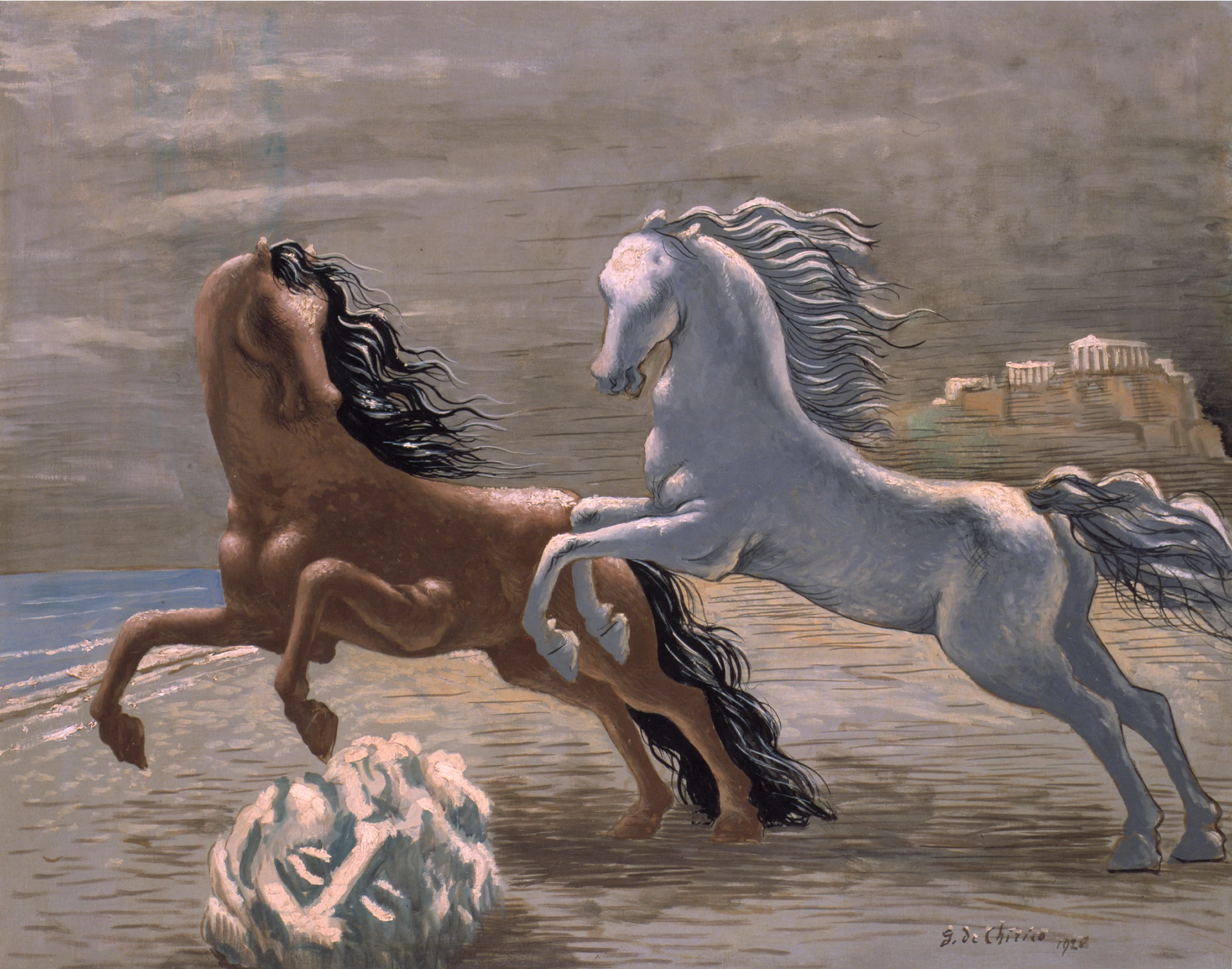Cavalli in Riva al Mare, Giorgio de Chirico